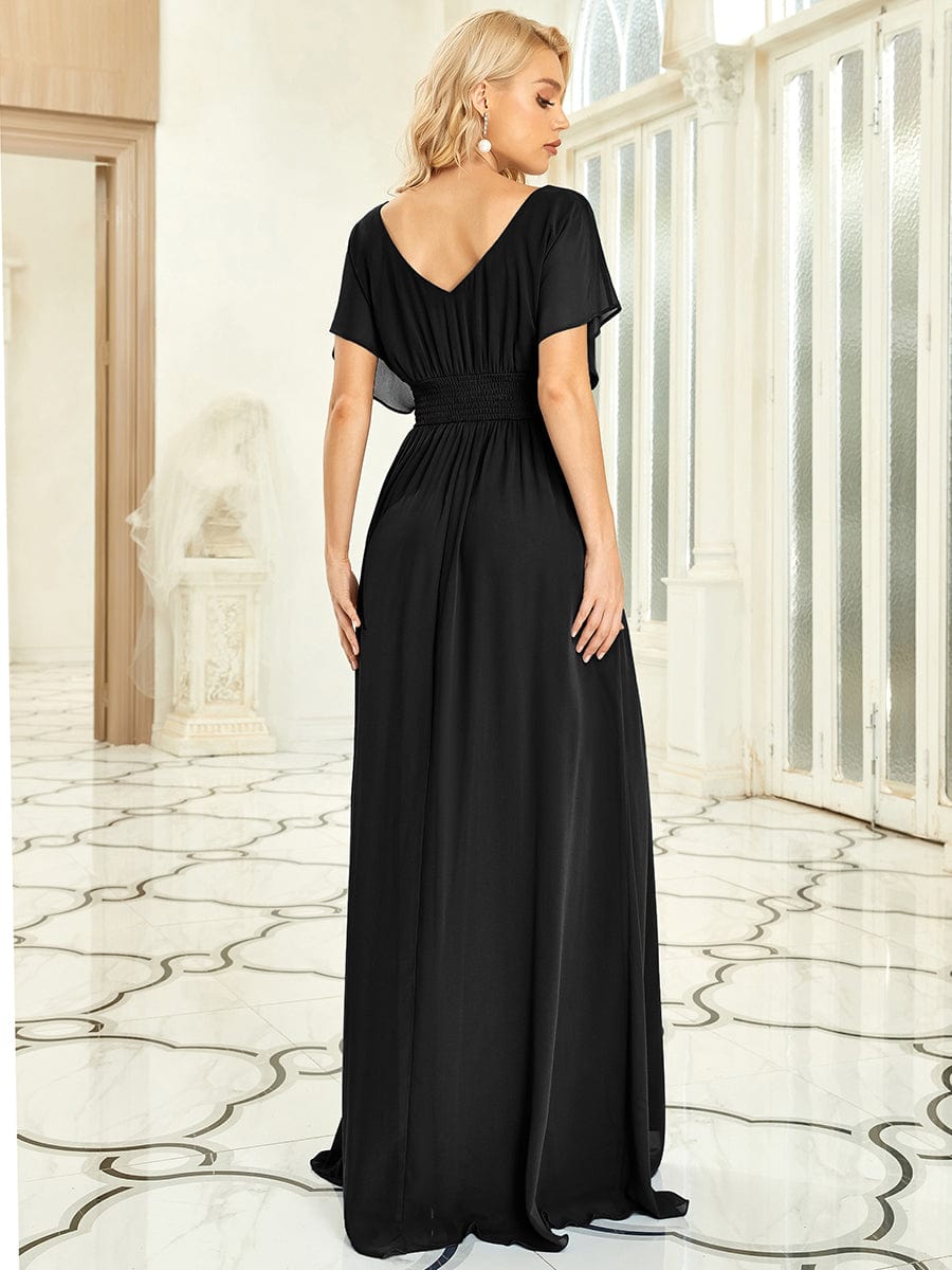 MsDresslyEP Formal Dress Women's A-Line Empire Waist Maxi Chiffon Evening Dress